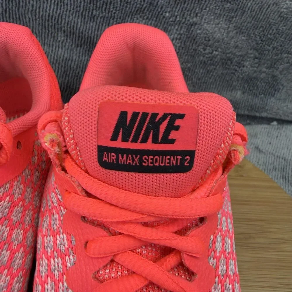Nike Air Max Sequent 2 Shoes Womens Size 8.5 Pink Running Sneakers 852465-600